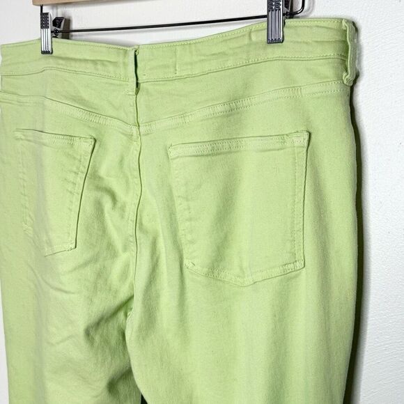 Pilcro and the Letterpress / Anthropologie Chartreuse Cropped Denim Pants - Wome - Picture 3 of 11